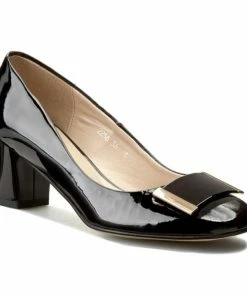 Shoes SAGAN - 2256 Czarny Lakier Złoty