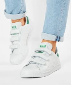 Shoes Adidas - Stan Smith CF S75187 Ftwwht/Ftwwht/Green -shoes guess-shop 0000198624415 1