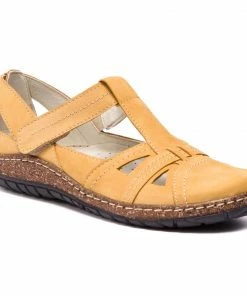 Shoes WALDI - 0711 Żółty Nubuk
