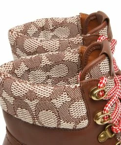 Ankle Boots Coach - Talia Jacquard CE314 Coco/Maple -shoes guess-shop ankle boots coach talia jacquard ce314 coco maple 4