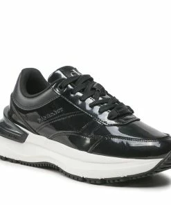 Trainers Calvin Klein Jeans - Chunky Sneaker Glossy Patent YW0YW00889 Black BDS