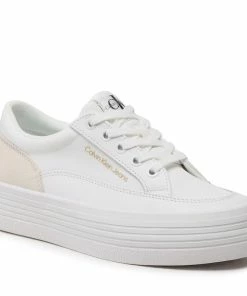 Trainers Calvin Klein Jeans - Vulc Flatf Low Cut Mix Material YW0YW00864 White YBR